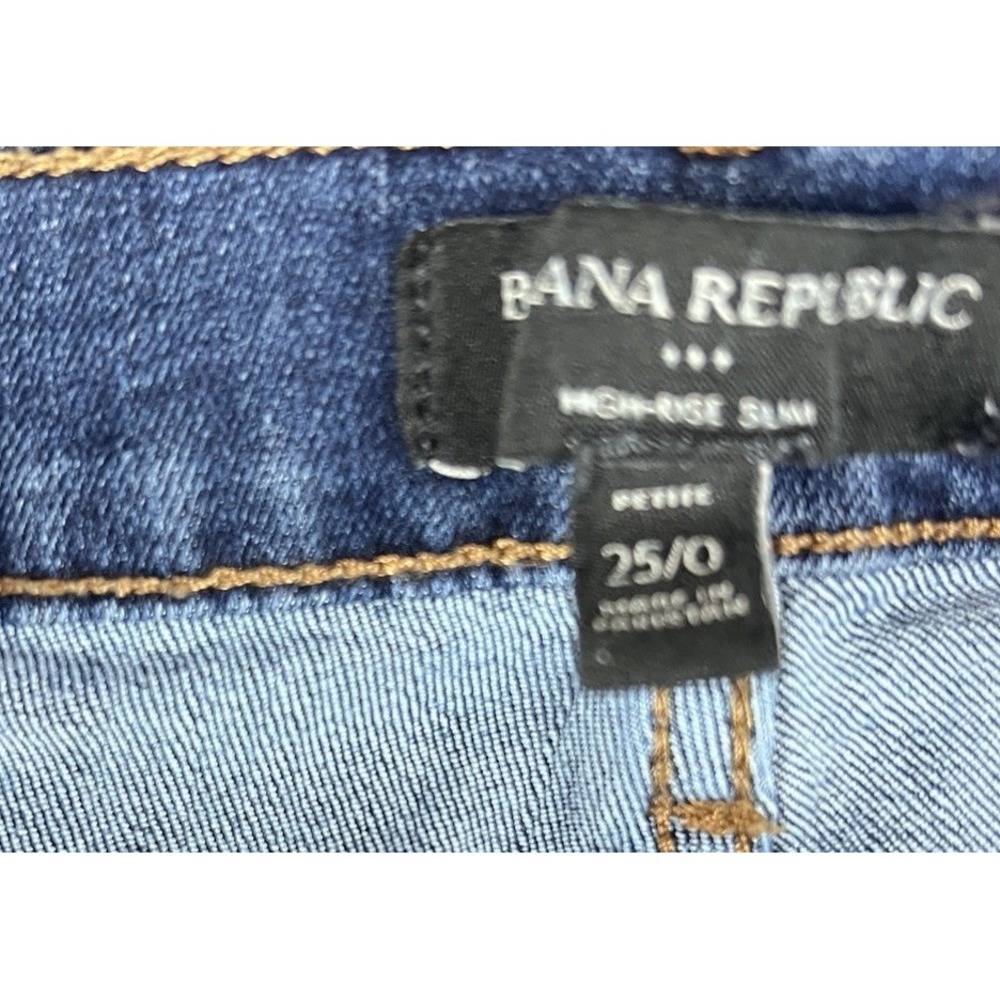 Banana Republic Mid Rise Slim Fit Petite OLX New House Med Wash Blue Jeans 25/0 - Picture 3 of 6